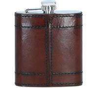 Ashwood Leather's Premium Leather Portable Whiskey Flask In Chestnut