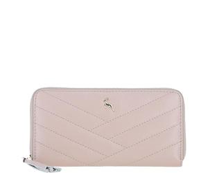 Ashwood Luxury Ladies’ Leather Purse - RFID-Protected Genuine Leather Wallet - Elegant Long Purse with 8 Card Slots, Zip Pocket & Gold Hardware - Secure, Stylish & Spacious: 32049 (Beige)