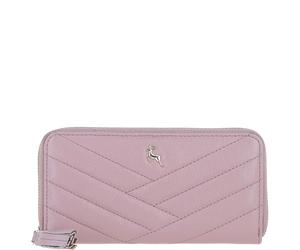 Ashwood Luxury Ladies’ Leather Purse - RFID-Protected Genuine Leather Wallet - Elegant Long Purse with 8 Card Slots, Zip Pocket & Gold Hardware - Secure, Stylish & Spacious: 32049 (Wood Rose)