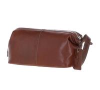 Ashwood Men’s Vintage Leather Washbag - Full-Grain Distressed Toiletry Bag - Travel Dopp Kit with Zip Compartments - Stylish Grooming Organizer for Men's: Q-47 (Chestnut)