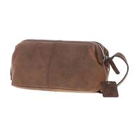 Ashwood Men’s Vintage Leather Washbag - Full-Grain Distressed Toiletry Bag - Travel Dopp Kit with Zip Compartments - Stylish Grooming Organizer for Men's: Q-47 (Brown)