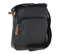 Ashwood Men's Genuine Leather Vintage Shoulder Bag with Padded Compartment for 12 inch Tablet & Multiple Organiser Compartments, F-82 (Black)