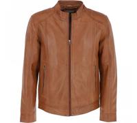 Ashwood Mens Leather Biker Jacket: BR-Rock 2 - S - Leather - Tan