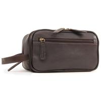 Ashwood - Men's Leather Toiletry Bag - Medium Wash Bag - Shower Travel Case with Handle - Chelsea 2080 - Brown