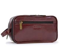Ashwood - Men's Leather Travel Toiletry Bag - Medium Wash Bag - Shower Bag with Handle - Chelsea 2080 - Cognac