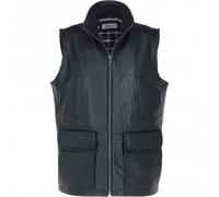 Ashwood Men's Leather Waistcoat | Classic Zip-Up Body Warmer: LUMS - M - Leather - Black