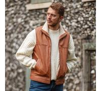 Ashwood Men's Leather Waistcoat : Sigma - Tan Snuff - 2XL - Leather