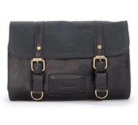 Ashwood - Men's Travel Toiletry Bag - Leather and Canvas - Medium Wash Bag - Hanging Cosmetic Case - Hammersmith 7010 - Black