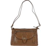 Ashwood 'Pretty' Croc Embossed Leather Shoulder Bag: 63786 - One Size - Tan/croc - Leather