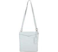 Ashwood Real Leather Cross Body Bag for Women - Zip Top Handbag with Multiple Pockets - Ice Grey - 64640/Curve