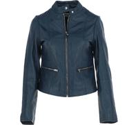 Ashwood 'Serefina' Real Leather Biker Jacket - 16 - Navy