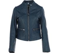 Ashwood 'Serefina' Real Leather Biker Jacket - 22 - Navy