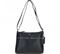 Ashwood Sleek Luxe Real Leather Shoulder Bag: Mourne - Black - Leather