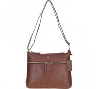 Ashwood Sleek Luxe Real Leather Shoulder Bag: Mourne - Cognac - Leather
