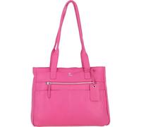 Ashwood Sleek & Spacious Leather Shoulder Bag for Women, Genuine Leather Handbag for Women, Stylish Everyday Handbag with Multiple Pockets: London (Hot Pink)