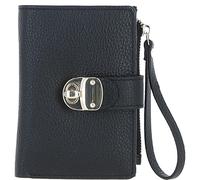 Ashwood Small Ladies Leather Purse - RFID Protected - Genuine Leather Compact Wallet for Women - Secure Twist Lock - Zip Pocket, Card Slots & Photo ID Window - Gift Boxed: 32047 (Black)