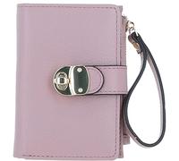 Ashwood Small Ladies Leather Purse - RFID Protected - Genuine Leather Compact Wallet for Women - Secure Twist Lock - Zip Pocket, Card Slots & Photo ID Window - Gift Boxed: 32047 (Wood Rose)