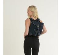 Ashwood Suede and Leather Backpack - One Size - Navy Blue