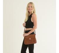 Ashwood Suede & Leather Medium Shoulder Bag - One Size - Tan - Leather