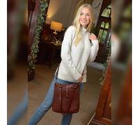 Ashwood Vintage Woven Leather Bag - One Size - Cognac - Leather