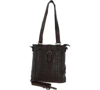 Ashwood Vintage Woven Leather Bag - One Size - Dark Brown - Leather