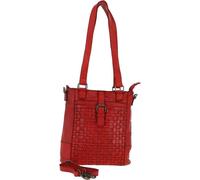 Ashwood Vintage Woven Leather Bag - One Size - Red - Leather