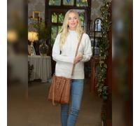 Ashwood Vintage Woven Leather Bag - One Size - Taupe - Leather