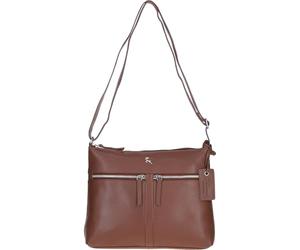 Ashwood Women’s Designer Leather Shoulder & Crossbody Bag, Handbag with Secure Zip Pockets, Versatile Genuine Leather Bag for Daily Use & Special Occasions: Mourne (Cognac)