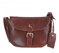 Ashwood Women’s Flap-Over Genuine Leather Crossbody Bag - Shoulder Bag with Magnetic Closure & Adjustable Strap: Violet (Cognac)