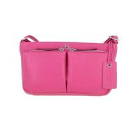 Ashwood Women’s Genuine Leather Crossbody Bag - Classic Shoulder Bag with Zip Closure & Adjustable Strap : Iverness (HotPink)