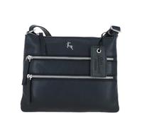 Ashwood Women’s Genuine Leather Crossbody Bag - Compact Shoulder Bag with Zip Closure & Adjustable Strap: Ayr (Black)