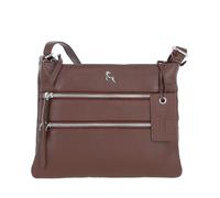 Ashwood Women’s Genuine Leather Crossbody Bag - Compact Shoulder Bag with Zip Closure & Adjustable Strap: Ayr (Cognac)
