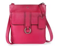 Ashwood Women’s Genuine Leather Crossbody - Elegant Shoulder Handbag with Adjustable Strap, Secure Zip Closure & Multiple Pockets: 64033 (Raspberry)
