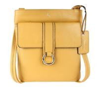 Ashwood Women’s Genuine Leather Crossbody - Elegant Shoulder Handbag with Adjustable Strap, Secure Zip Closure & Multiple Pockets: 64033 (Ochre Yellow)