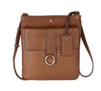 Ashwood Women’s Genuine Leather Crossbody - Elegant Shoulder Handbag with Adjustable Strap, Secure Zip Closure & Multiple Pockets: 64033 (2 Tone Tan)