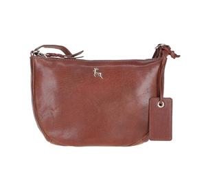 Ashwood Women’s Leather Crossbody Bag - Elegant Shoulder Bag with Adjustable Strap and Gold Hardware - Classic Leather Cross Body Bag for Women: Naomi (Cognac)