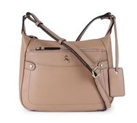 Ashwood Women’s Real Leather Crossbody Bag Shoulder Bag with Top Zip Closure, Gold Hardware & Adjustable Strap - 63931 (Parafin)