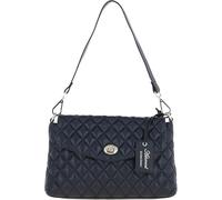 Ashwood Women’s Real Leather Quilted Flapover Bag - Elegant Handbag with Gold Clasp, Luxury Jacquard Lining & Timeless Design: 63858 (Cotswold Navy)