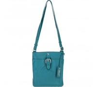 Ashwood Women's Genuine Leather Cross Body Bag - Soft Lambs Leather with Zip Closure, External Pockets & Adjustable Strap - Organised Travel Shoulder Bag: 63621/Tab (Deep Lake)