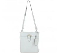 Ashwood Women's Genuine Leather Cross Body Bag - Soft Lambs Leather with Zip Closure, External Pockets & Adjustable Strap - Organised Travel Shoulder Bag: 63621/Tab (Ice Grey)