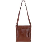 Curve Zip Top Leather Cross Body Bag Ashwood Leather Light Brown One Size