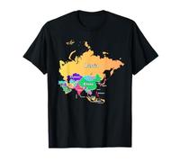 Asia map t-shirt with borders and country names T-Shirt