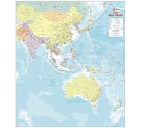 Asia West Pacific Political Wall Map - 39.5" x 34.5" Laminated