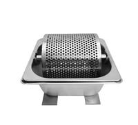 ASIAD 1L Stainless Steel Butter Roller with Stand, 304 Stainless Steel Butter Roller Belt Butter Roller Tool, Reusable Butter Spreader for Business, Cornbread, Kitchen, Steak,Silver