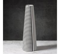 ASIAD Black White Striped Ceramic Vase, Geometric Decorative Table Flower Vase for Interior Design Wedding Decorations Modern Decoration Dry Flowers,2