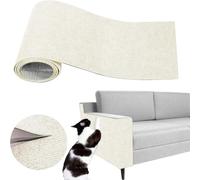 ASIAD Cat Scratching Mat, Scratch Pad for Cats, Sofa Cat Scratch Protector, Suitable for Wall Scratcher, Sofa Corner, Carpet Scratching Post,White,200 * 40cm
