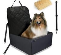 ASIAD Dog Car Seat For Small And Medium Dogs,Waterproof Washable Non-Slip Car Dog Seat Travel Bed Dog Transport Front Seat Portable Car Dog Bed With Storage Bag,Black
