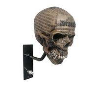 ASIAD Motorcycle Helmet Skull Holder, Wall Mount Helmet Storage Rack, Resin Crafts Skull Helmet Rack for Coats, Caps, Baseballs And Rugby Helmet,4