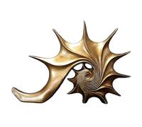 ASIAD Seashell Sculpture Decoration Living Room Modern Resin Abstract Art Statue Desk Decorations for Home Office,40.5 X28 X 5.5 Cm,Gold