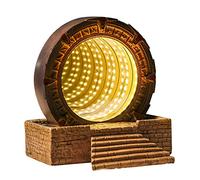 ASIAD Stargate Table Lamp Zeit-Tunnel Sternentor Universum Fantasy Roman Tor der Ruinen Stereo Nachlicht at Home Led Light Effect Study and Bedside Table Decoration Gift,A